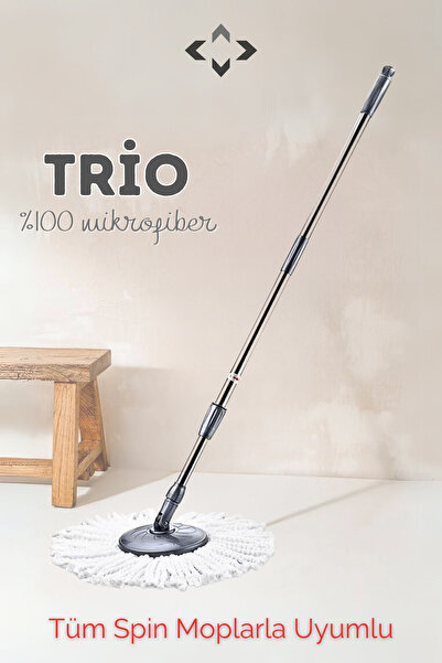 LİGROUND Trio Spin Mop Set Temizlik Seti Tüm Spin Moplarla Uyumlu( Başlık - S...