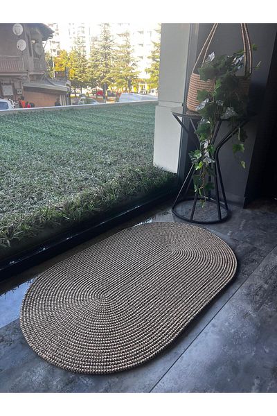 decorium pleksi Jute, Wicker Mat Set, Door Mat, Decor, Carpet, Rust