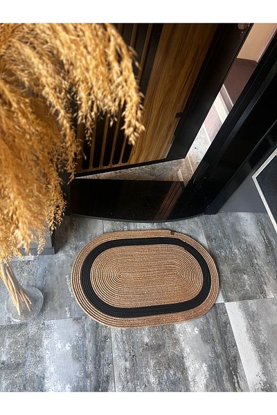 decorium pleksi Jute, Wicker Mat Set, Door Mat, Decor, Carpet, Rust