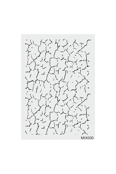 STENCİLTASARIM Stencil Design Mix030 Cracking Wall Wooden Glass Painting Pattern