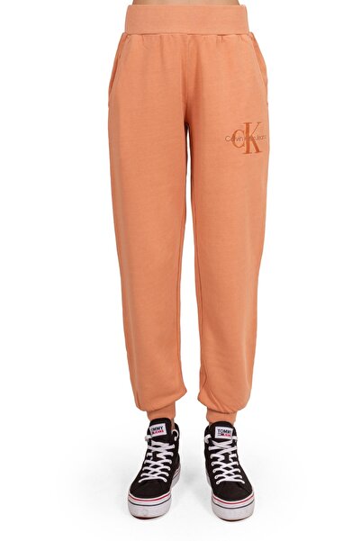 Calvin Klein Kadın Pamuklu Logolu Lastikli Normal Bel Pudra Pantolon J20J221921-SEC