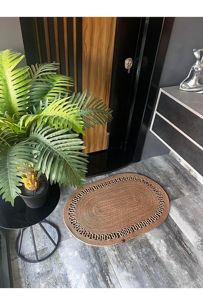 decorium pleksi Jute, Wicker Mat Set, Door Mat, Decor, Carpet, Rust