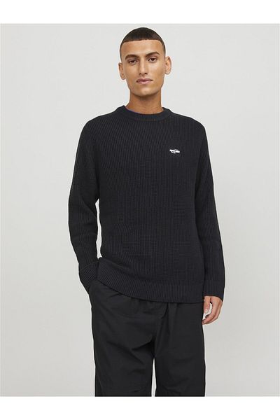 Jack & Jones Pulover pentru bărbați JCOBLACK KNIT CREW NECK BF 12245216