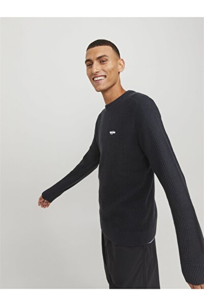 Jack & Jones Men's Sweater JCOBLACK KNIT CREW NECK BF 12245216