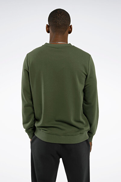 Reebok RI FT LEFT CHEST CREW Yeşil Erkek Sweatshirt