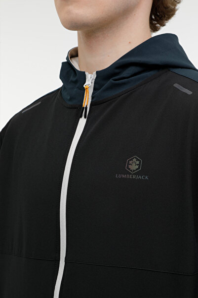 lumberjack ML THEAL 18PK-91 3PR Siyah Erkek Eşofman Üstü