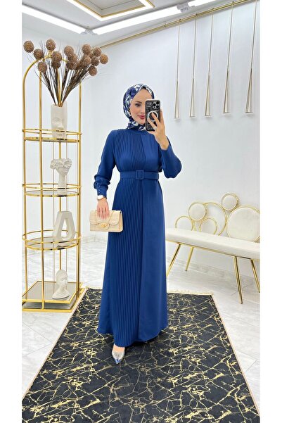 Moda TüTü Ayperi Plise Detaylı Elbide