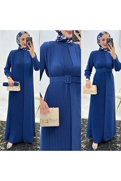 Moda TüTü Ayperi Plise Detaylı Elbide