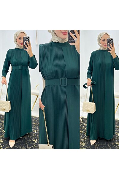 Moda TüTü Ayperi Plise Detaylı Elbide