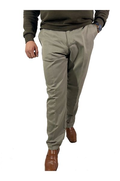 DYNAMO Men's Classic Cut Linen Trousers-1328