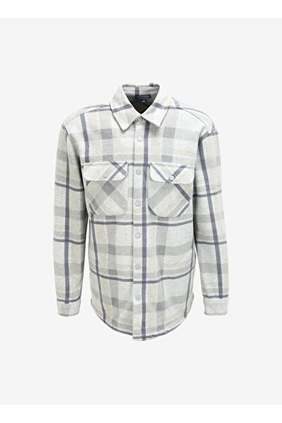 Discovery Expedition Gri Erkek Relaxed Fit Kareli Gömlek D3WM-GML3