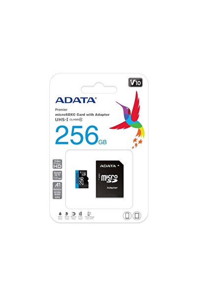 Adata Premier 256 GB Micro SD Hafıza Kartı (100MB/sn-25MB/sn)