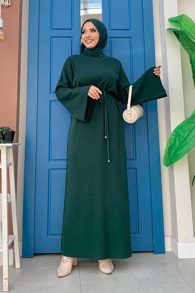 Bym Fashion Δαντέλα Δαντέλα Πλεκτό Φόρεμα 23322 Emerald
