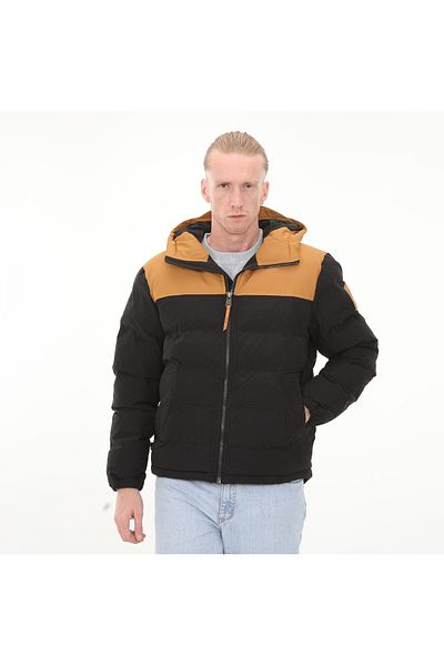 Timberland Timberland DWR Welch Mountain Hooded Puffer Jacket - Ανδρικό μαύρο παλτό B0A6U7SP571-R