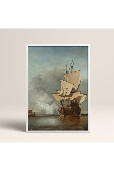 HOMEPACK Κορνίζα Μονό Πίνακα Σειρά Sailboat Classic Poster Painting TK/112