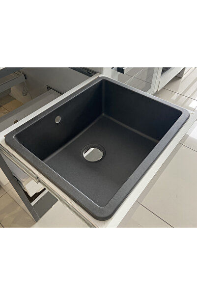 GL GENERAL Nexus Tek Göz Tezgah Altı Granit Damlalıksız Metalik Antrasit Evye