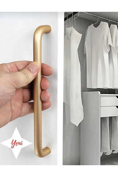 ARON (2 PCS) U HANDLE 96MM (MATTE GOLD) TV UNIT DRAWER CONSOLE DRAWER KITCHEN DOOR HANDLE