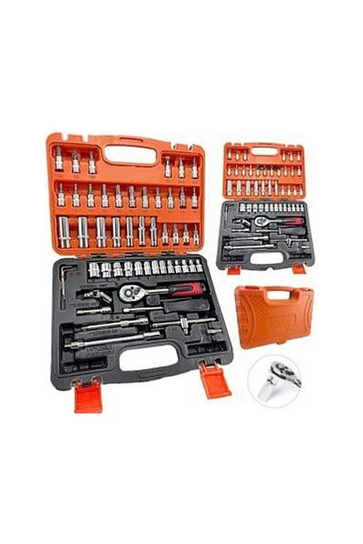 COMBAT Boxed 53 Piece Socket Set Vehicle Repair Set Ratchet Socket Set Set
