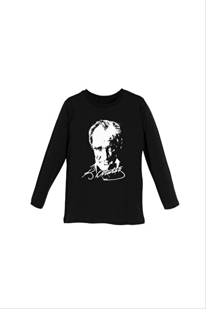 NOBLE STORE Μακρυμάνικο χτενισμένο βαμβακερό σούπερ μπλουζάκι Ατατούρκ 23 Απρ...