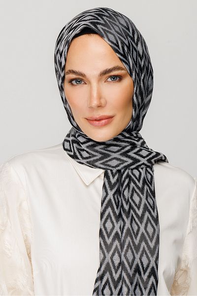 Mooncorn Tile Pattern Shiny Jacquard Shawl
