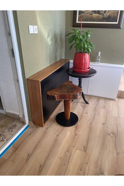 TNCN Mobilya Lale Petek Kaplama Afrika Ceviz - Siyah 100x100