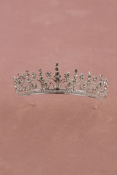 Hayalperest boncuk Crystal Rhinestone Queen Crown for Women Bridal Wedding Crown for Henna Night Crown Silver