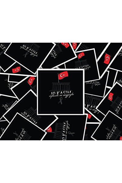 cakaybu Set de autocolante pentru Ziua de comemorare a lui Atatürk, 10 noiembrie, 1 foaie A4
