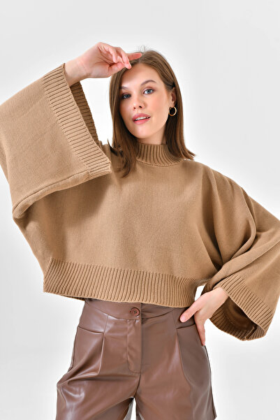 VOLT CLOTHİNG Women's Spanish Sleeve Knitwear Sweater