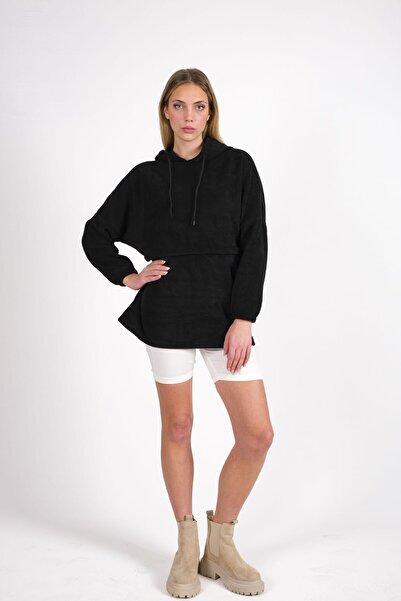 CHUBA Γυναικεία κουκούλα με μαύρη κουκούλα Oversize Outdoor Retro Fleece Hoodie 22wk299