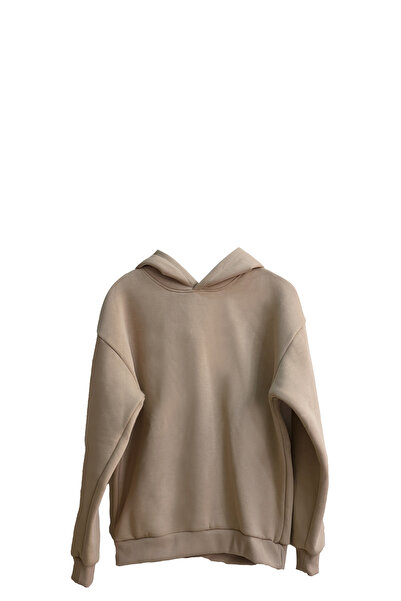 Unisex %100 Pamuk Arka Baskılı Kapşonlu Sweatshirt