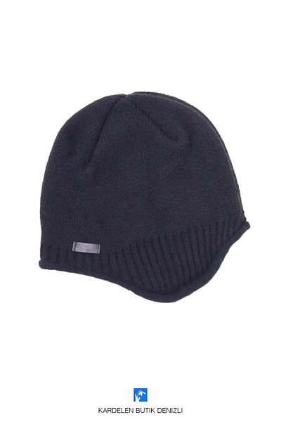 Kardelen Butik Denizli Casual Fleece Lined Acrylic Wool Beret with Ears (Unisex)