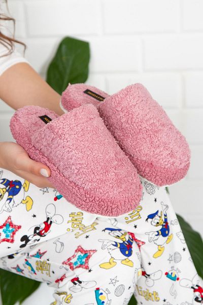 Moda Frato Modafrato Towel Indoor γυναικείες παντόφλες εσωτερικού χώρου Χειμερινές παντόφλες αθόρυβη σόλα