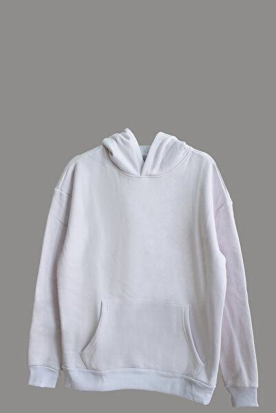 Unisex %100 Pamuk Arka Baskılı Kapşonlu Sweatshirt