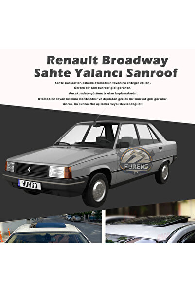 Furens Renault Broadway Parlak Siyah Yalancı Çakma Sahte Sunroof