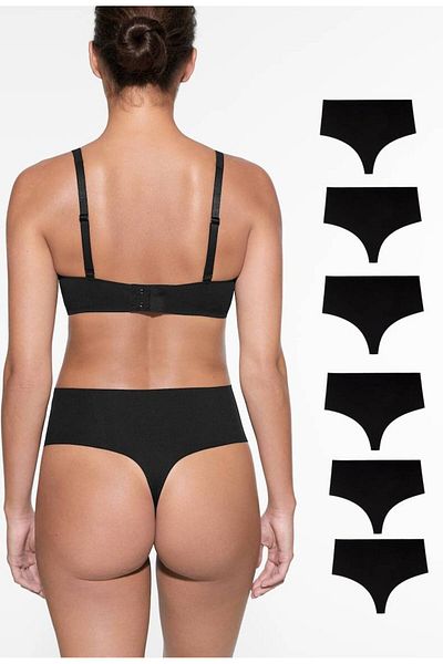 GECKO COLLECTION Gecko High Waist Laser Cut String Thong - 6 Pieces Recovery