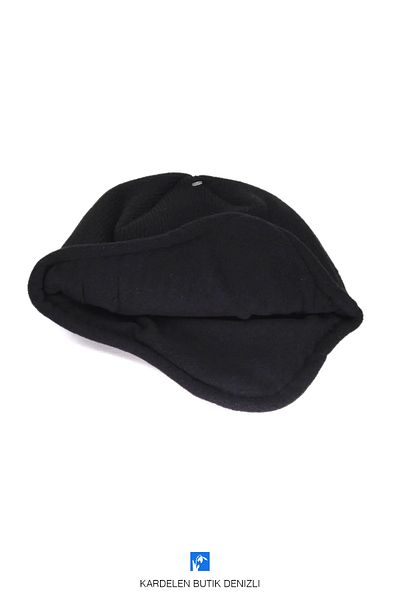 Kardelen Butik Denizli Casual Fleece Lined Acrylic Wool Beret with Ears (Unisex)