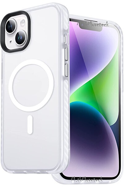 m.tk moveteck İphone 15 Kılıf Kenarları Tırtıklı Mat Magsafe Wireless Şarj De...