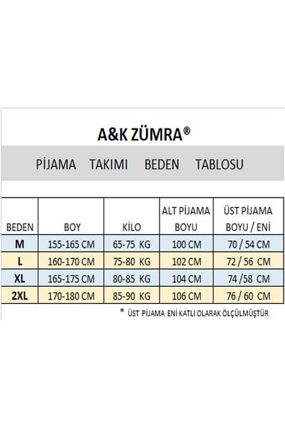 A&K ZÜMRA Set pijamale de vară pentru bărbați din bumbac pieptănat