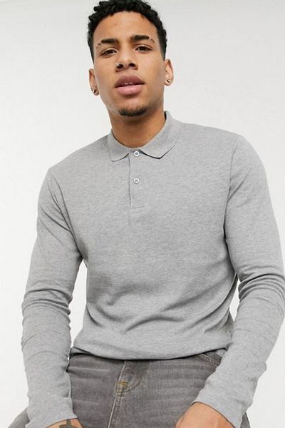 Nacar Unisex Long Sleeve Polo Neck T-shirt