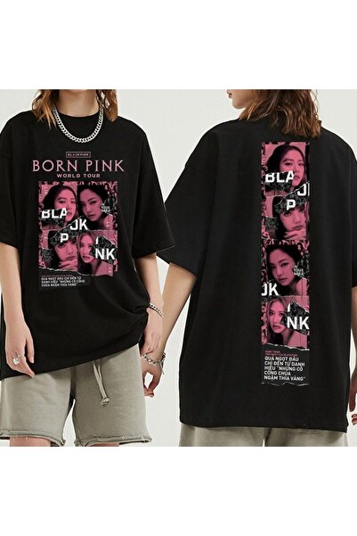 Vordevia تي شيرت بلاك بينك بورنبينك ليزا جيني جيسو روز Mod464