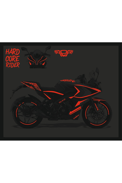Bajaj Rs200 Sticker Seti full Set Sticker Reflektörlü REFLEKTİF KIRMIZI