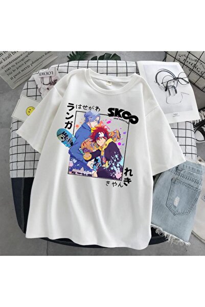 Vordevia Унісекс Чорна скейтборд-футболка Anime Sonsuzluk m113