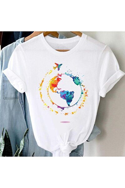 Vordevia Tricou la modă cu imprimeu animal mod94