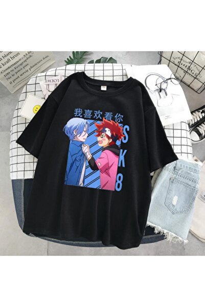 Vordevia Унісекс Чорна скейтборд-футболка Anime Sonsuzluk m107