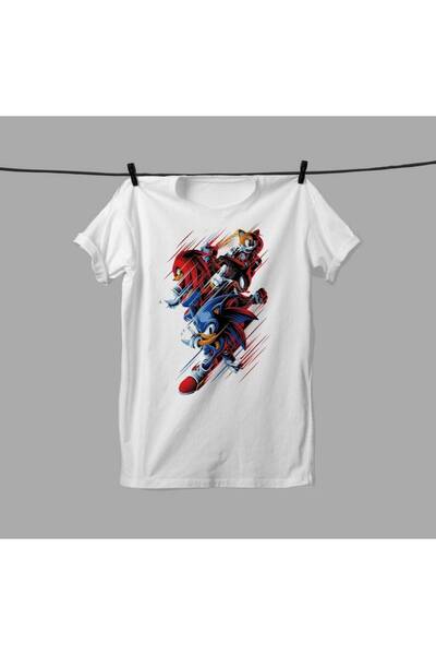 Vordevia Sonic Shadow Knuckles Tails T-Shirt 2