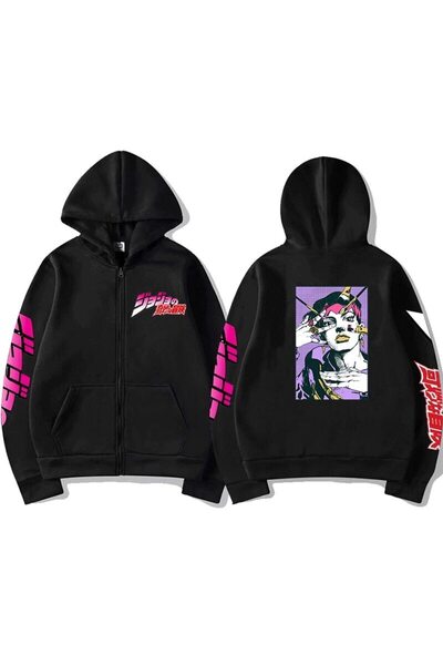 Vordevia Hanorace unisex cu fermoar JoJo's Bizarre Adventure tip59
