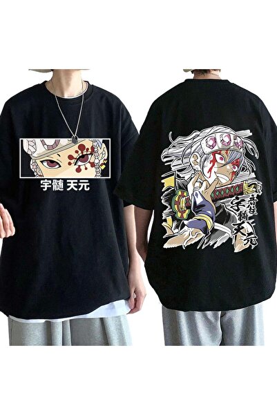 Vordevia Anime Demon Slayer Tengen Uzui Oči Manga T-shirt