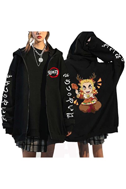 Vordevia Anime Demon Slayer majice sa kapuljačom sa printom, božićni zatvarač 50