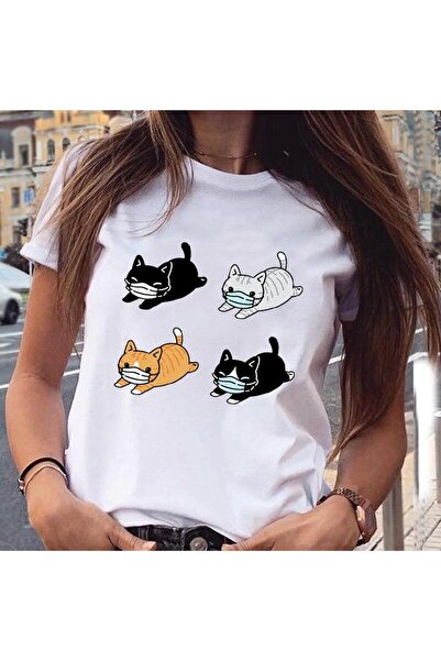 Vordevia Tricou pentru femei în stil grafic cu animale Model481