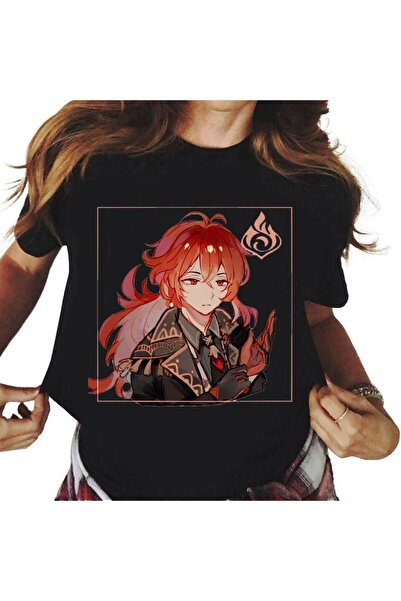 Vordevia Ženska Genshin Impact majica sa printom T-shirt Mod4r13